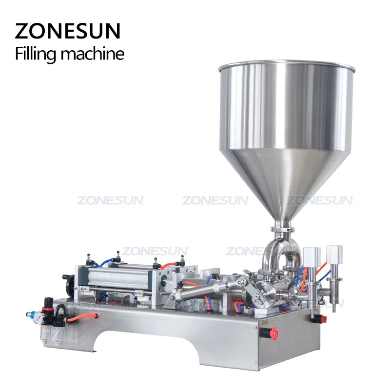 ZONESUN ZS-GT2P Máquina llenadora de pasta totalmente neumática con 2 boquillas
