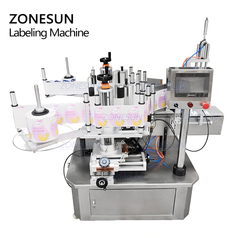 ZONESUN ZS‑TB210 Semi‑automatic Double Side Flat Bottle Labeler