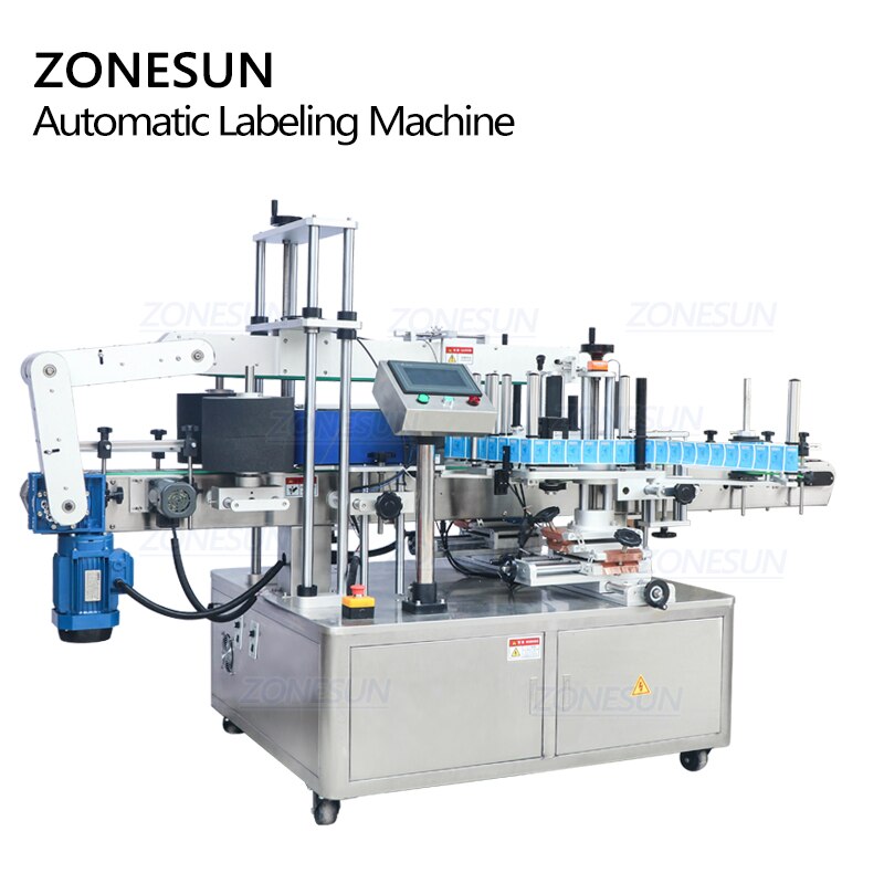 ZONESUN ZS‑TB300 Auto-Round & Flat Bottle Labeler, Single/Double Side