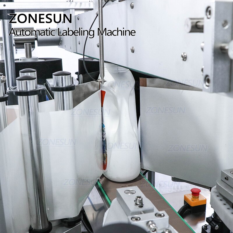 ZONESUN ZS‑TB300 Auto-Round & Flat Bottle Labeler, Single/Double Side
