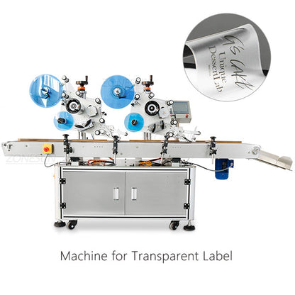 ZONESUN ZS‑TB831B Dual‑Head Automatic Flat Labeling Machine ±1 mm