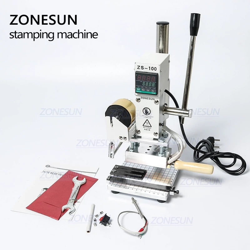 ZONESUN ZS-100 5x10cm Manual Hot Foil Stamping Machine