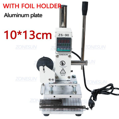ZONESUN ZS‑90 3‑Size Hot Foil Stamping Machine for Leather & Paper