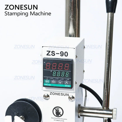 ZONESUN ZS‑90 3‑Size Hot Foil Stamping Machine for Leather & Paper