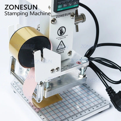 ZONESUN ZS‑90 3‑Size Hot Foil Stamping Machine for Leather & Paper