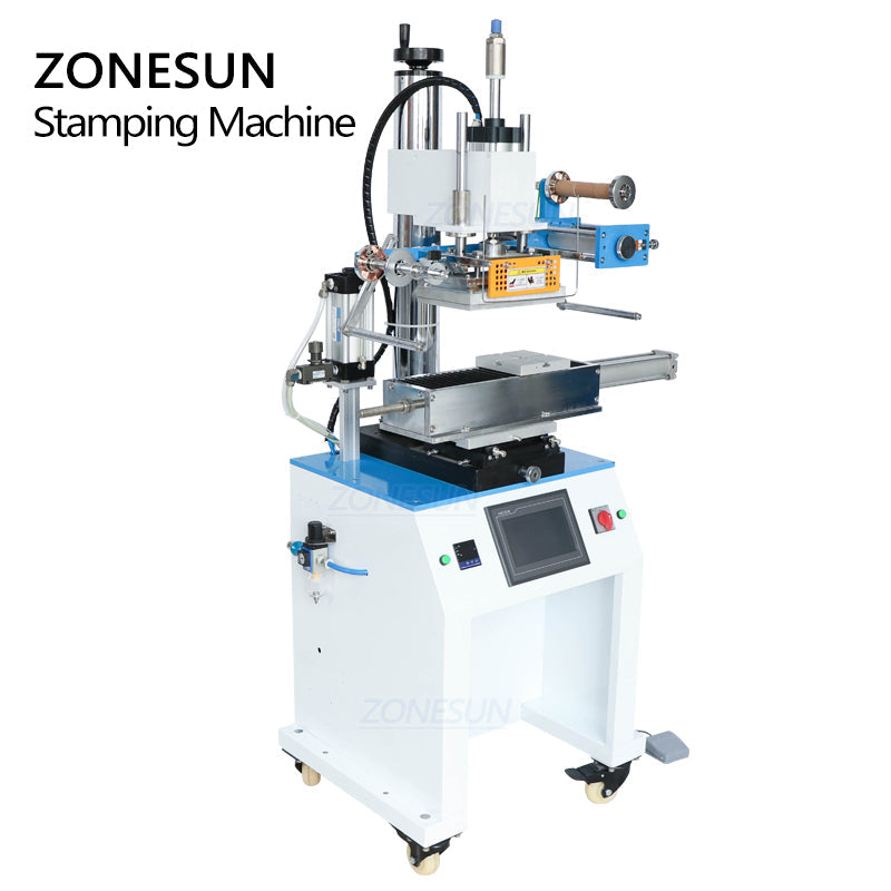 ZONESUN ZS‑819R Pneumatic Hot Stamping Machine for Flat&Curved Surface