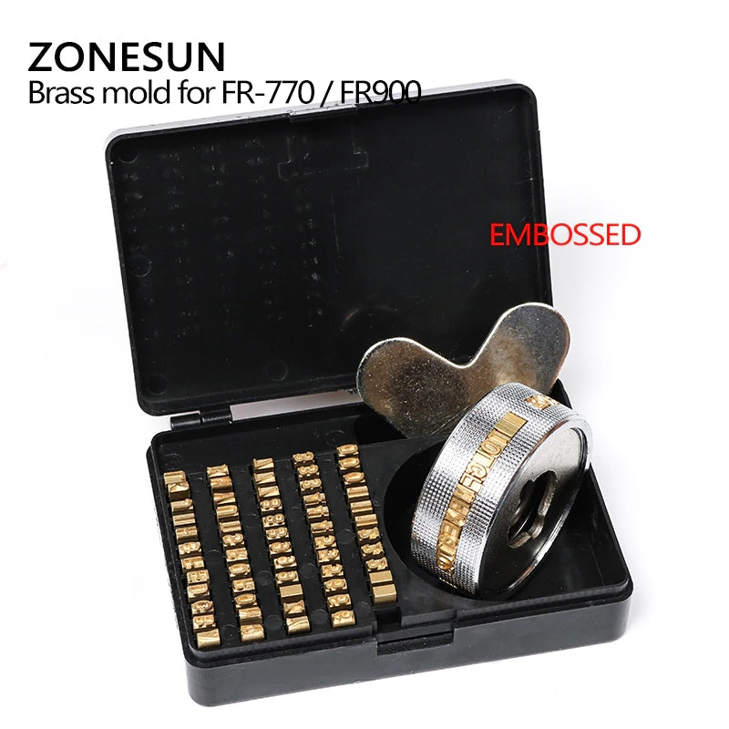 ZONESUN Heat Stamping Alphabet Set for FR900 & FR770 Sealers
