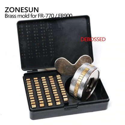 ZONESUN Heat Stamping Alphabet Set for FR900 & FR770 Sealers