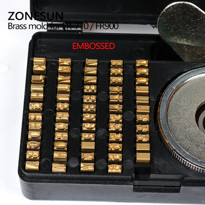 ZONESUN Heat Stamping Alphabet Set for FR900 & FR770 Sealers