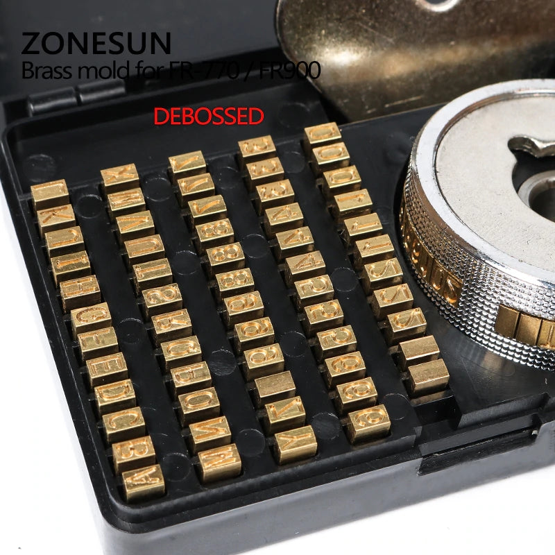 ZONESUN Heat Stamping Alphabet Set for FR900 & FR770 Sealers