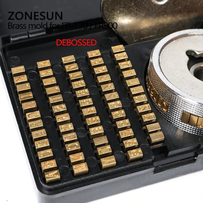 ZONESUN Heat Stamping Alphabet Set for FR900 & FR770 Sealers