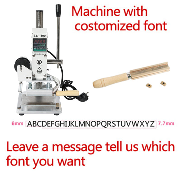 ZONESUN ZS‑100A 5×10 cm Hot Foil Stamping Machine with Dual Clips