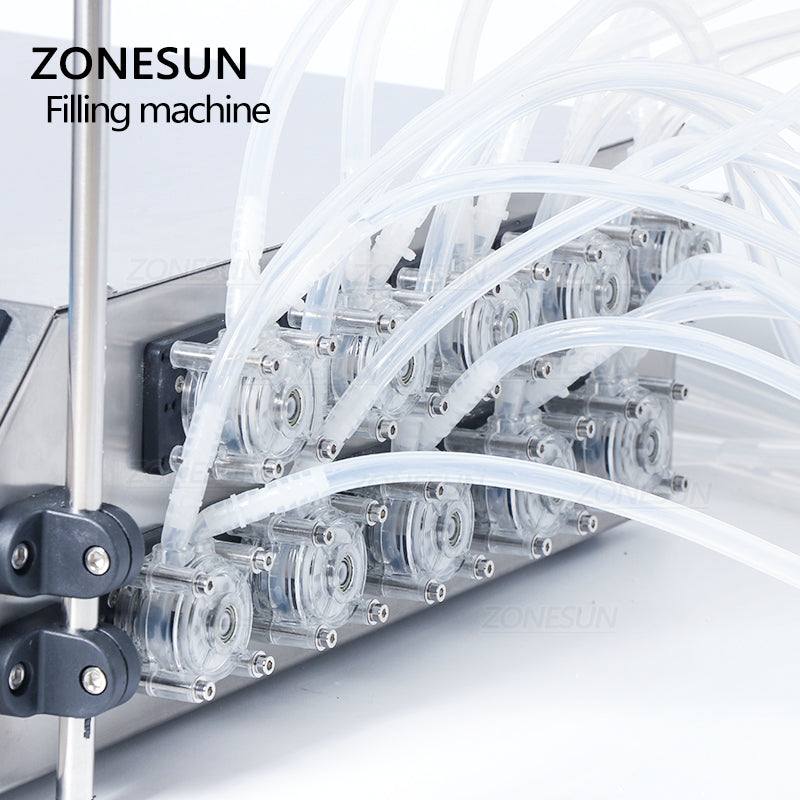 ZONESUN ZS-YTPP10 Máquina de llenado de líquidos con bomba peristáltica eléctrica de 10 boquillas