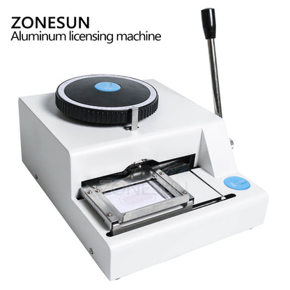 ZONESUN Manual Dog Tag Embosser for Letters and Numbers