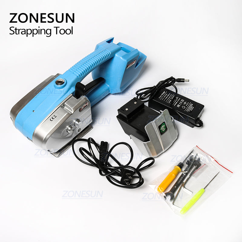 ZONESUN JD16 Automatic Battery‑Powered 13–16 mm Plastic Strapping Tool