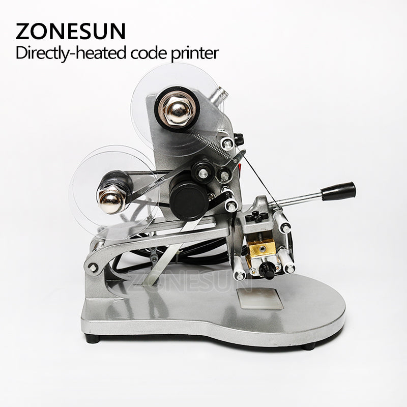 ZONESUN DY‑8 Directly‑heated Ribbon Date Printer Coding Machine