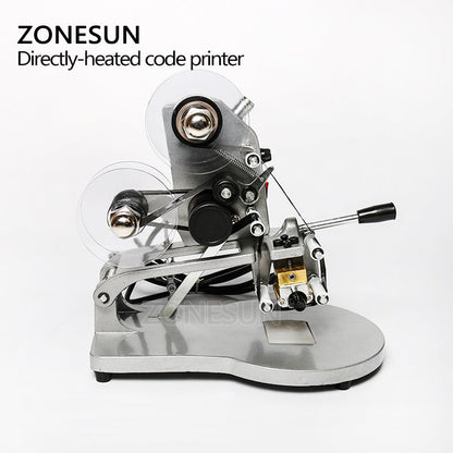 ZONESUN DY‑8 Directly‑heated Ribbon Date Printer Coding Machine