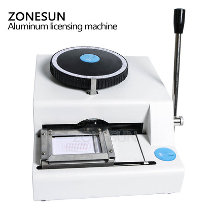 ZONESUN Manual Dog Tag Embosser for Letters and Numbers